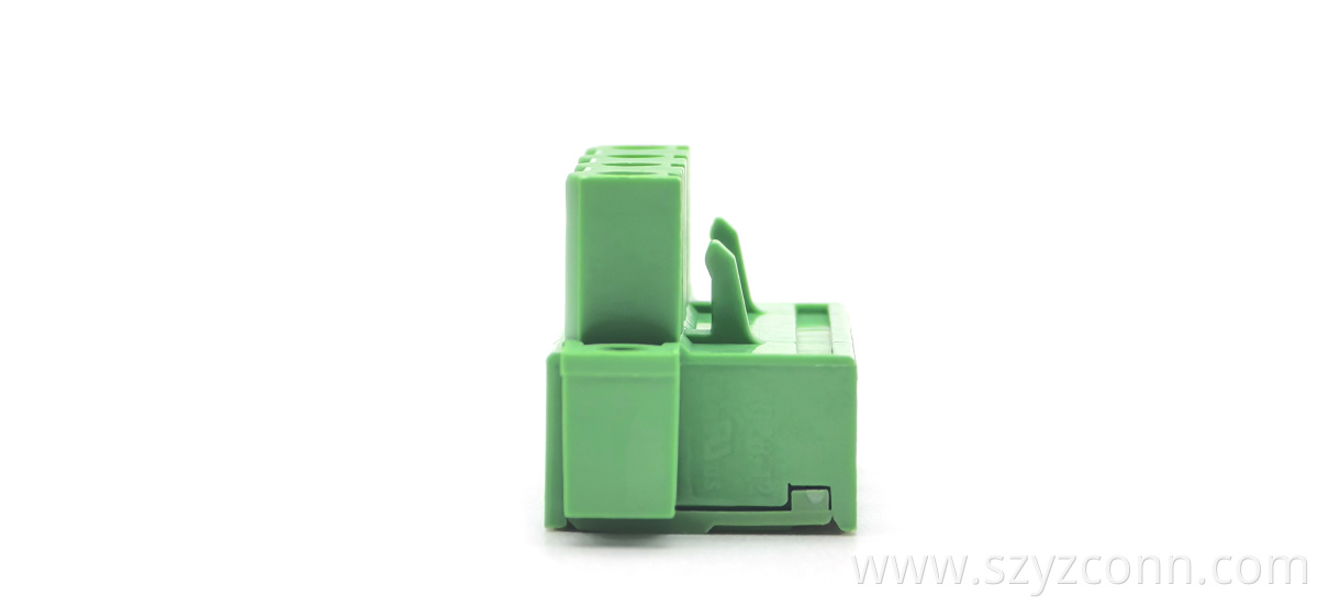 7.62mm Pitch Pluggable Terminal Blocks Female New Model Green with Lug (Copper Block) 1*4P